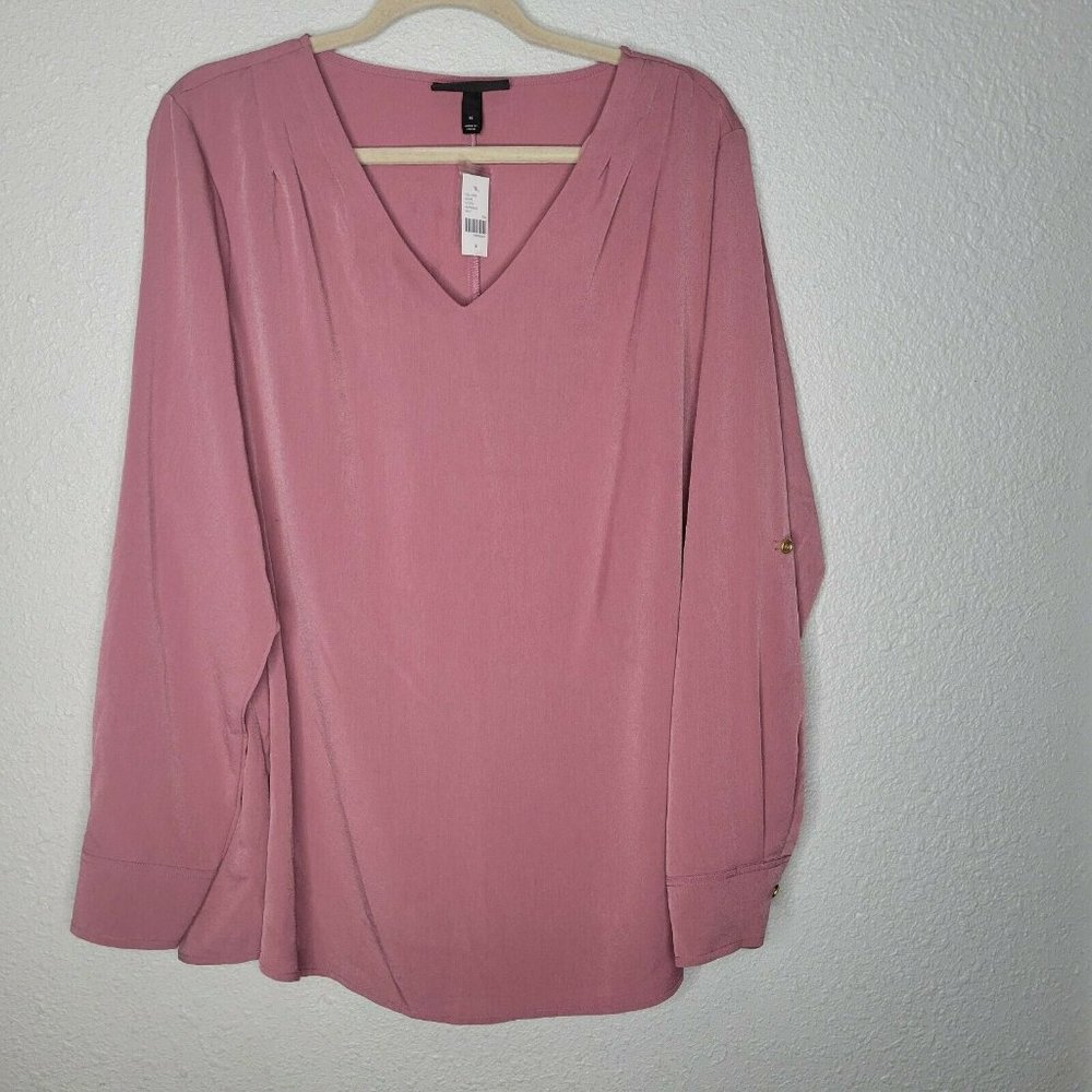 Lane Bryant Blouse Dark Pink Blouse - Size 16
